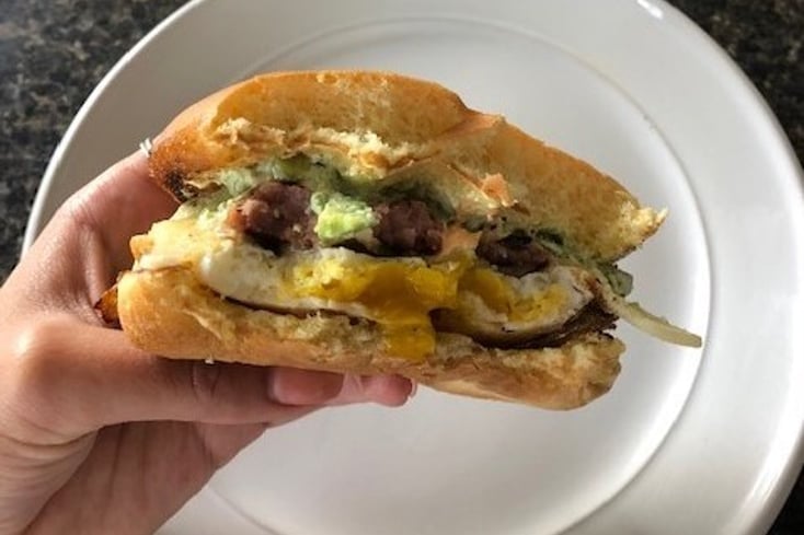 Easy Breakfast Sandwich with Avocado Spread