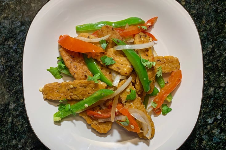 Vegan Tempeh Fajitas Recipe