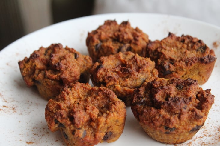 Healthy Pumpkin Chocolate Chip Muffins