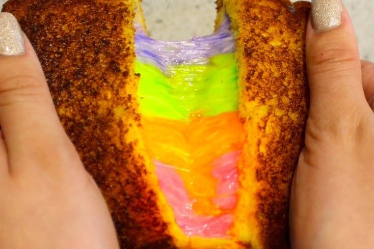 Cooking Mama's Rainbow Grilled Cheese