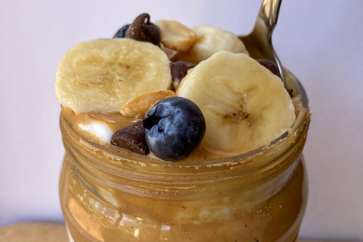 Chunky Monkey Peanut Butter Jar Parfait