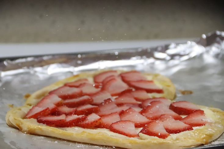 Valentines Day Strawberries & Cream Tart