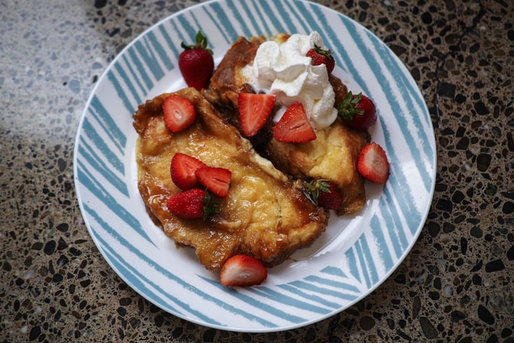 Crme Brle Challah French Toast