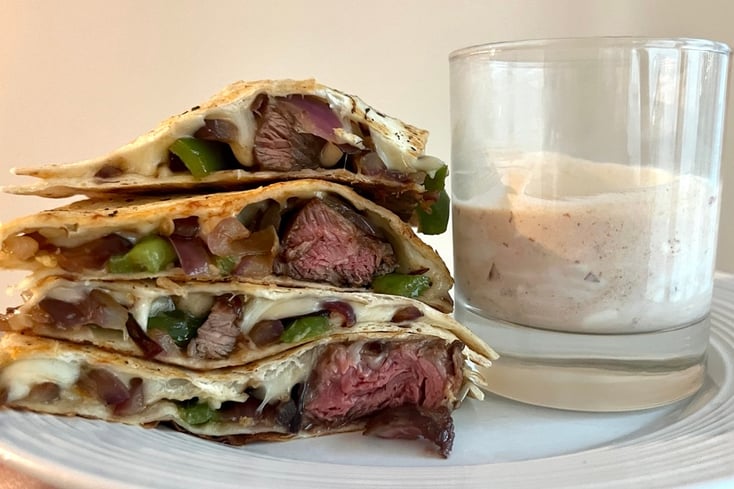 Chipotle Steak Quesadilla With Fajita Veggies