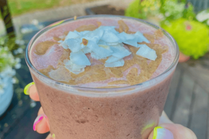 Cherry Cake Batter Shake