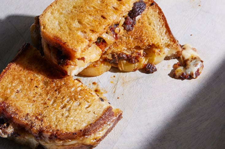 Grilled Cheese With Fig Caponata