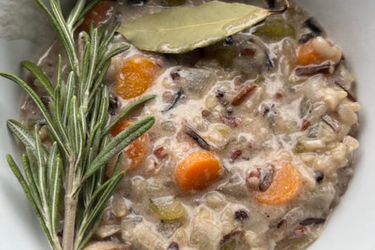 Creamy Wild Rice and Mushroom Soup