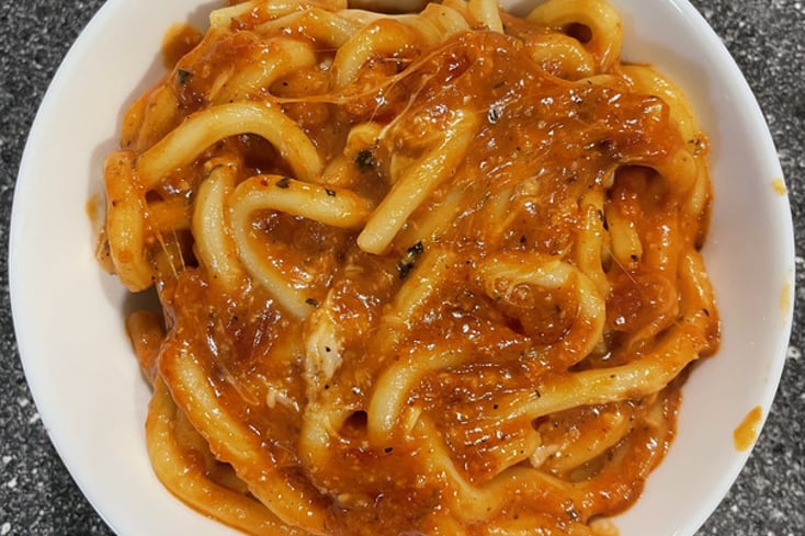 Spicy Chili Tomato Sesame Cream Udon Noodles