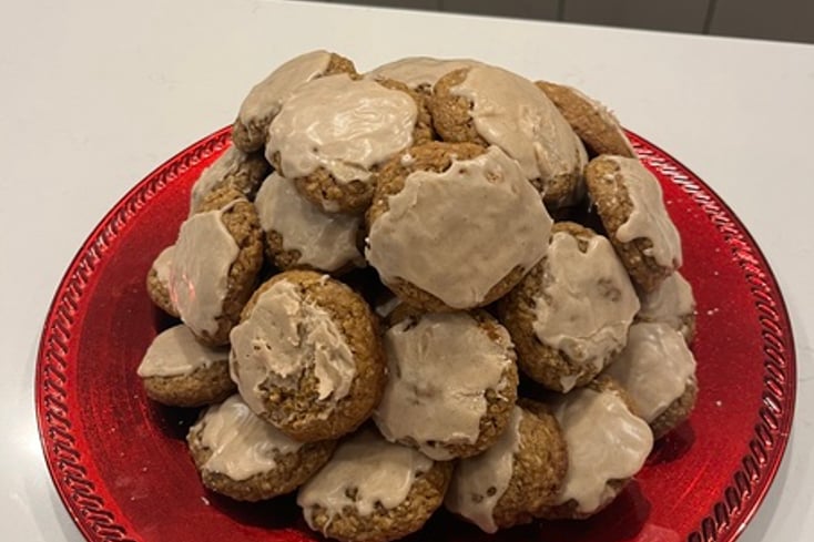 Iced Gingerbread Oatmeal Cookies