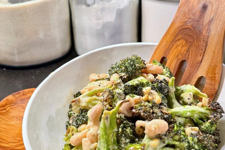 Charred Broccoli With Cannellini Beans 