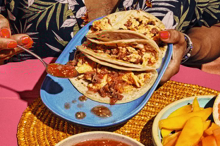Rick's Breakfast Tacos With La Manañera