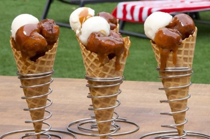 Key Lime Salted Caramel Ice Cream Cones