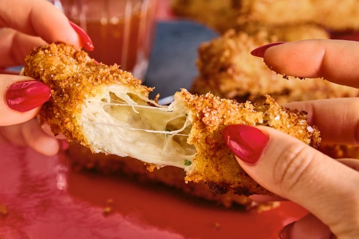 Crab Rangoon Mozzarella Sticks