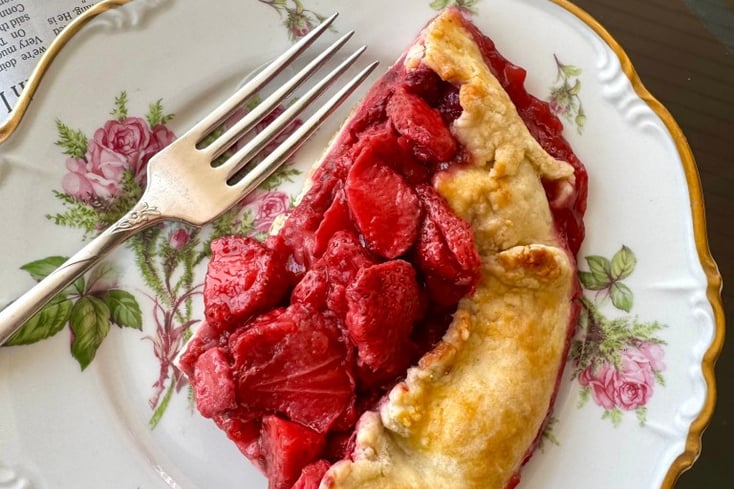 Strawberry Galette & Strawberry Top Simple Syrup