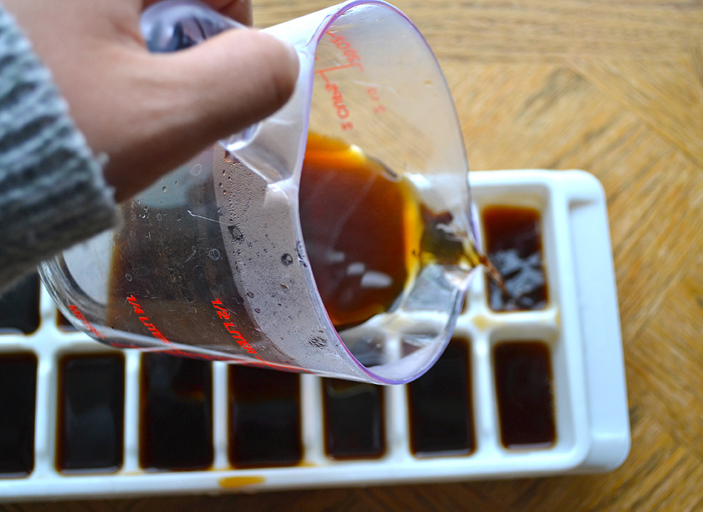 Freeze coffee in an ice tray to avoid watered-down iced coffee.