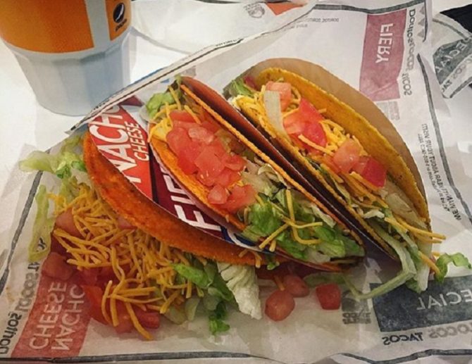 taco bell if you're trying to be healthy