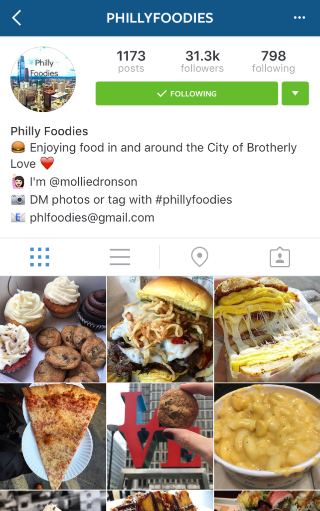 Philly Food Instagrams
