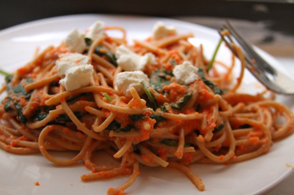 creamy roasted red pepper pasta