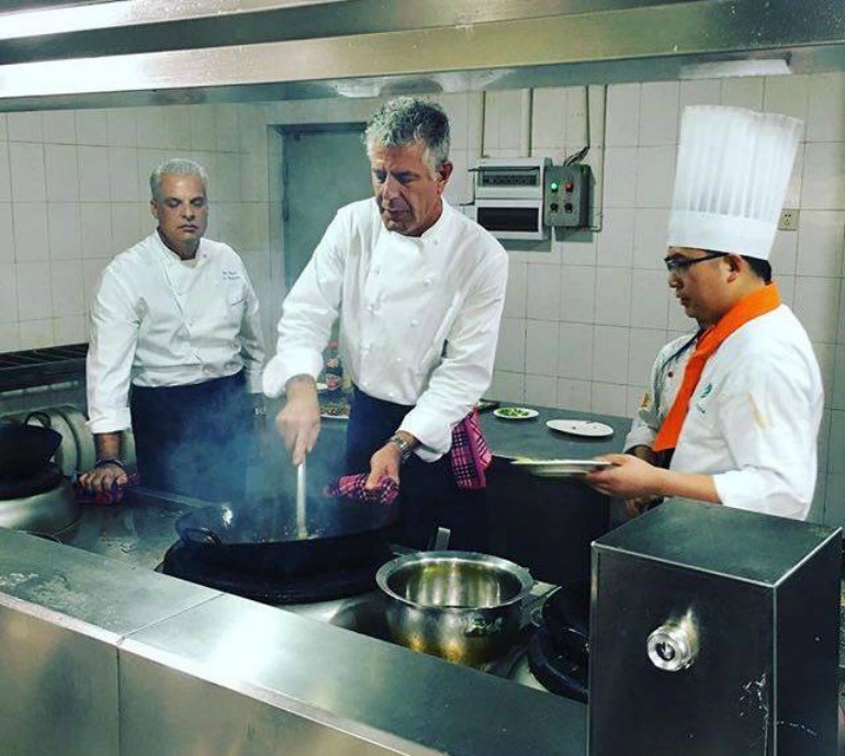 Image result for anthony bourdain in the kitchen