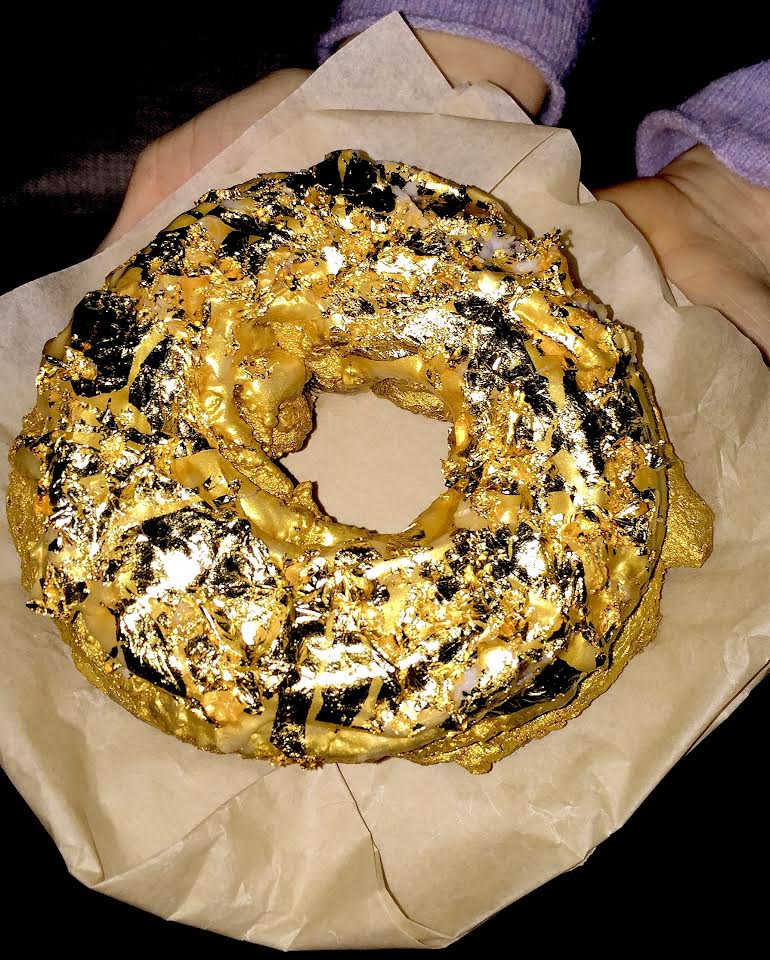 golden donut